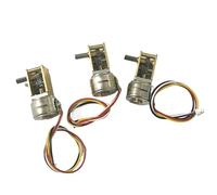 1pcs Mini 7-type 10MM Speed Reduction Stepper Motor DC 5V 2-Phase 4-Wire Full Metal Gearbox Worm Gear Stepper Motor(Ratio 118)