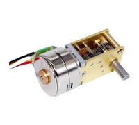 1pcs Mini 7-type 10MM Speed Reduction Stepper Motor DC 5V 2-Phase 4-Wire Full Metal Gearbox Worm Gear Stepper Motor(Ratio 236)