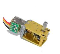1pcs Mini 7-type 10MM Speed Reduction Stepper Motor DC 5V 2-Phase 4-Wire Full Metal Gearbox Worm Gear((E) Ratio 603)