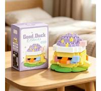 1Pcs Mini Duck with Sleeping Cap Figurine 2.2 x 2.2 x 1.6In,Under 2 Dollars | Ornament for Adults,Small Plastic Collectible,Perfect on Home Office Shelf,Desk,Display,Gift or Relaxing Hobby