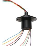 1PCS Mini Flange Slip Ring Dia.22mm 2A 2/4/6/8/12/18/24CH Channels Wires Conductive Ring Brush Slipring Rotating Electric Joint(Dia 22mm 8CH 2A)