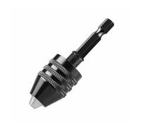 1pcs Mini Keyless Drill Chuck 0.3-8mm Self-Tighten Fixture Tool with 1/4" Hex Shank Quick Change Converter(0.8-8mm)