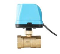 1pcs Miniature Electric Ball Valve for Central Air Conditioning Two-Way AC220 DC24V Brass Three-Wire Electric Control Valve J19072(2",AC220V)