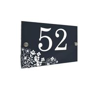 1pcs Modern Anthracite House Number SignAnthracite Autumn Plaque Pumpkin & Mushroom Leaves(Style 2,280cm x 140cm)