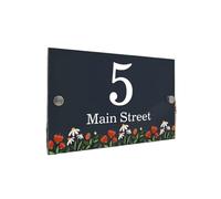 1pcs Modern Anthracite House Number SignAnthracite Autumn Plaque Pumpkin & Mushroom Leaves(Style 3,300cm x 160cm)