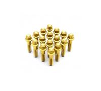 1PCS Modular Wheel Bolt Gr5 Titanium 12 Point Split Rim Flange Bolts M8x20/32mm(Gold,1setM8x20)