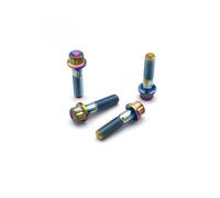 1PCS Modular Wheel Bolt Gr5 Titanium 12 Point Split Rim Flange Bolts M8x20/32mm(PURPLE,24PCM8x32)