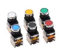 1Pcs Momentary/Latching Push Button Switch 22mm LA38-11 LA38-11BN (Color : 1, Size : Latching)(2no,Momentary)