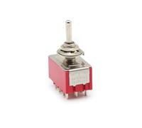 1PCS MTS-102 Red 6MM 3/6/9 /12PIN Toggle Switch 2/3 Position Self locking SPDT ON-OFF -ON Rocker Switch Waterproof Cap IDGTTLDF(MTS-403)