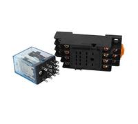 1Pcs MY4NJ DC12V 24V AC110V 220V Electronic Micro Mini Electromagnetic Relay 5A 14PIN Coil 4DPDT with PYF14A(DC 24)
