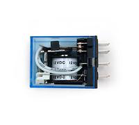 1Pcs MY4NJ Electronic Micro Mini Electromagnetic Relay 5A 14PIN Coil 4DPDT DC12V 24V AC110V 220V Green LED Indicator Switch(DC 12V)