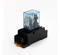 1Pcs MY4NJ Electronic Micro Mini Electromagnetic Relay 5A 14PIN Coil 4DPDT with PYF14A Socket Base DC12V 24V AC110V 220V LED(Onecolor)