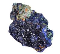 1Pcs Natural Azurite Malachite Crystal Mineral Specimen, Malachite Stone Irregular Rough Mineral Specimen Original Shape Crystal Worry Relief Stress with Box