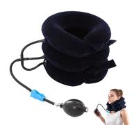1Pcs Neck Stretcher Thickened Inner Lining Inflatable for Home Use Cervical Traction Device Three-Dimensional Support Can Relieve Pressure and Alleviate Pain Adjustable Washable (Blue)