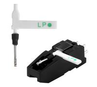 1pcs Needle Stylus & 1pcs Double Needle Cartridge, Double-sided Record Player Needle Replacement Record Player Stylus Turntable Stylus for BSR ST-16 ST-17