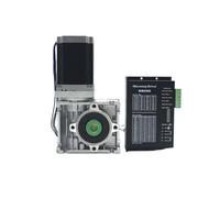 1pcs Nema 23 Motor Worm Gearbox Driver Kit NMRV030 Gear Reducer Ratio 5:1-80:1 Stepper Motor 1.2 2.2Nm 3Nm 2-phase Hybrid Motor DM556(Ratio 7.5 to 1,1.8Nm Stepper Motor)