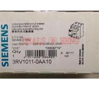 Siemens 3RV1011-0AA10 Black Front Manual Motor Starter, 0.16 Rated Amps, 0.11-0