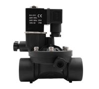 1pcs Normally Closed or Open AC220V 2 Way Solenoid Valve,Water Valves with Manual Switch and Flow Adjustment.(1-1/2",G_DC 24V_ES Normally Closed)