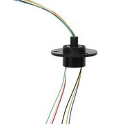 1PCS OD 22mm 6CH 2A Conductive Slip Ring High Speed Ball Pan/Tilt Rotary Connector Plastics Out Shell Electrical Ring Joint