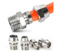 1PCS OD 4/6/8/10/12mm Hose Tube M5/1/8''/ 1/4'' 3/8'' 1/2'' Male Thread Pneumatic Fast Twist Fittings Quick Joint Coupler Connector(PC8-02)