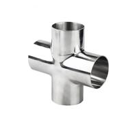 1pcs OD Welding Cross 4-Ways Pipe Connector SS304/316L Fitting Spliter Beer Wine(19MM,304)