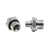 1pcs Oil Tubing Joints Carbon Steel Inch Taper Thread BSPT 1/8" 1/4" 3/8" 1/2" to Metric Thread Hydraulic Fittings Connector Adapter(1l4-1l4)