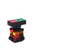 1PCS ON-OFF APBB-22N Two Position With Lamp Round Rectangle Head Shape 22mm 25mm 30mm Push Button Switch(30mm Rectangle,AC220V)