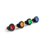 1Pcs ON/OFF Round Rocker Toggle Switch 6A/250VAC 10A 125VAC Power Switch Cap with Plastic Push Button Switch 2PIN 3PIN LED Light(Red-3D3P,12V)