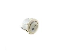 1Pcs ON/OFF Round Rocker Toggle Switch 6A/250VAC 10A 125VAC Power Switch Cap with Push Button Switch 2PIN 3PIN LED Light IDGTTLDF(White-2D2P,220V)