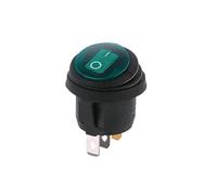 1Pcs on/off SPST Round waterproof boat rocker switchlight 12V 220V power button switch on off on тумблер лодка(Green,LED AC 220V-250V)