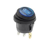 1PCS On Off Vehicle Boat Switch Round SPST 3Pin Rocker 6A 10A 250V 125V AC LED(3)