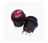 1pcs ON OFF Waterproof Switch Round Switch 3Pin Rocker Switch 6A 10A 250V 125V IDGTTLDF(Red Light)