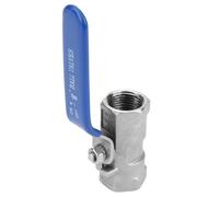 1PCS One-Piece in-Line Threaded Ball Valve 304 Stainless Steel Corrosion-Resistant Industrial Pipeline Flow Controller(3/8")