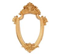 1PCS Ornate European Gold Frame Shield Small Photo Frame, As Vintage Decor Mini Vintage Photo Frames, Nail Art Display Frame Retro Photo Frame, Stylish Gold Frame for DIY, Display and Collectibles