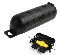 1Pcs Outdoor IP44 Waterproof Connection Box, Weatherproof Electrical Extension Lead Cover, Protective Box for Connection Cable, Black