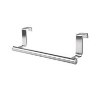 1Pcs Over Door Towel Rack, Kitchen Towel Holder, Silver Anti-Slip Towel Rail with Scratch Protection, Ideal for Cupboards, Cabinets, Kitchen & Bathroom (36cm)