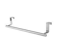 1Pcs Over Door Towel Rail,Kitchen Towel Rail, Silver Towel Holder, Anti Slip Scratch Protecting Stripe, for Cupboard Drawer Cabinet, Kitchen and Bathroom (36cm)