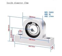 1PCS P-Type Vertical Bearing Housing Components Aluminum Alloy Support Fixed Screw Rod Optical Axis Shaft Support Bearing(P6003)