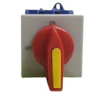 1pcs Padlock Handle Isolator Switch YMD11 C Type OFF-ON DIN Rail Mounted 3/4P 690V 25/32/40/63A Disconnect LW30(4P,40A)
