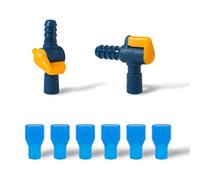 1pcs Pass-Through Hose Connectors and 1 Angle Hose Connector, 6 Bite Valve Replacements Set for Camelbak, Accessories Replacement for Camelbak (Straight Connector + Angled Connector)