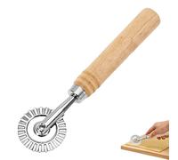 1PCS Pasta Cutter Made of Stainless Steel and Wood Durable and Not Easy to Rust Ravioli Cutters High Temperature Resistance and Easy Cleaning Ravioli Cutter for Making Cookies Pasta Pasta Pizza