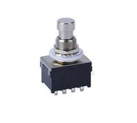 1PCS/PBS-24-402 12MM Toggle Switch 4PDT 12 Pins 2 Positions ON ON Latch/Momentary 3A/250V 5A/125VAC M12 Thread Diameter Panel Mount(Latching)