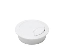1Pcs PC Computer Desk Round Wire Tidy Grommet 50mm/60mm/80mm Table Plastic Cable Hole Cover Organizer(White 80mm)