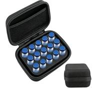 1Pcs Peptide Case, 15 Slot Peptide Storage Case Vial Holder Storage Cases Insulin Vial Holder Carry Cases, for Travel Protectors with Mesh Bag 10ml U-100 Vials (Black)