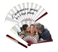 1pcs Personalized Photo Folding Fan, Custom Your Photo/Text Wedding Dancing Saloon Party Themed Decorative Folding Fans, Business Personalized Folding Fan
