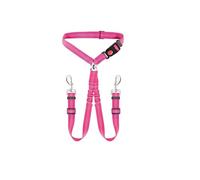 1Pcs Pet Dog Seat Belt Cat Fixed Chain Buffer Traction One Two Leash(Pink)