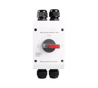 1pcs Photovoltaic Solar DC Isolation Switch Outdoor PV Solar Switch 4P 1000V 32A Rotating Handle IP66 Waterproof EKD7(EKD7-EL32R-MG25)