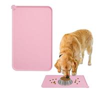 1pcs Pink Pet Feeding Mat (48cm*30cm), Silicone Cat and Dog Feeding Mat, Pet Food Mat, Pet Bowl Tray, Non-slip and Waterproof, Suitable for Dogs and Cats