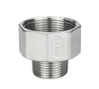 1pcs Pipe Fitting 1/4" 3/8" 1/2" 3/4" 1" 1-1/4" 1-1/2" BSP Female to Male Thread 304 Stainless Steel Socket Reducer Pipe Fitting Connector Adapter(1 BSP - 1I4 BSP)