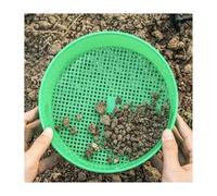 1pcs Plastic Garden Sieve, Green Round Mesh Soil Sieve Garden Riddle Sieve for Soil &Stone Gardening Seedling Filter Tool for Sieving Top Soil, Coarse Sand, for Seed Starting & Removing Stones